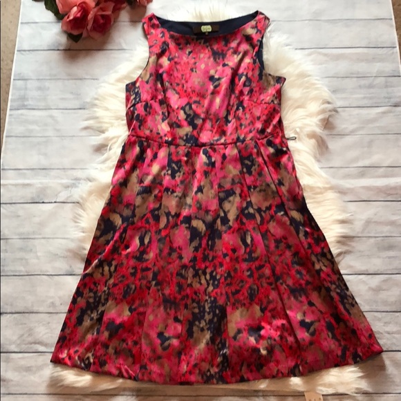Eva Franco Dresses & Skirts - Anthro Eva Franco Watercolor Belted A-line Dress